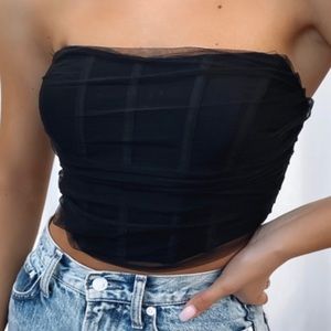 NEW WITH TAGS black corset crop top Size: Small